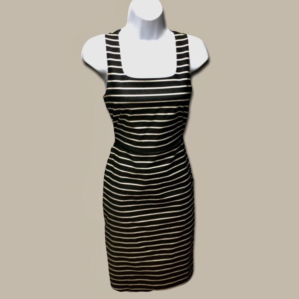 The Limited black and white stripe dress